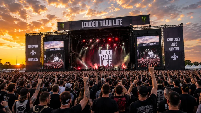Louder Than Life 2026 festival crowd and main stage in Louisville