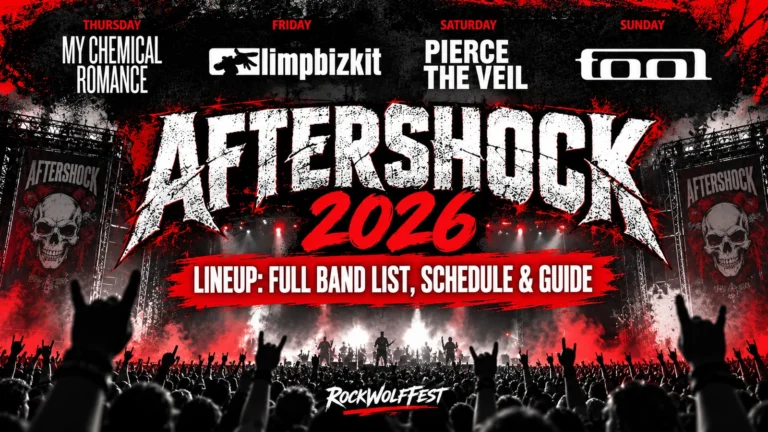 Aftershock 2026 lineup at Discovery Park in Sacramento
