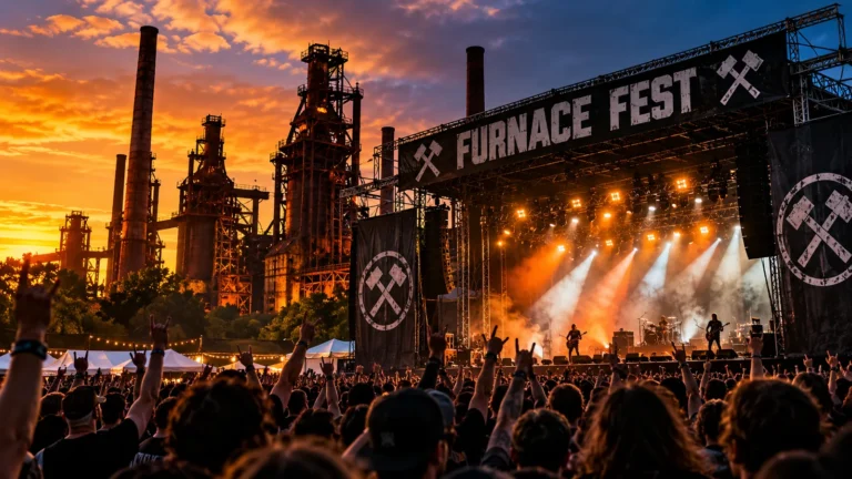 Furnace Fest 2026 recap featuring a packed crowd and a live heavy music performance