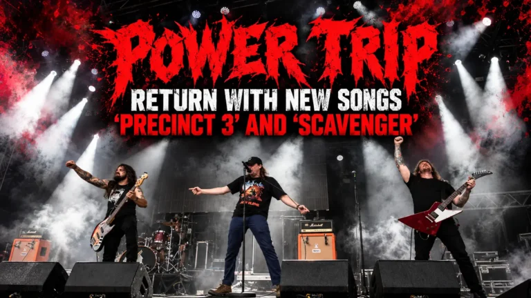 Power Trip performing live as the band returns with new songs “Precinct 3” and “Scavenger”